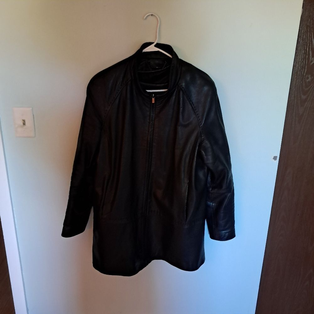 Vtg Wilsons Leather Coat Women's XXL Leather Insulated Layered Liner Classic